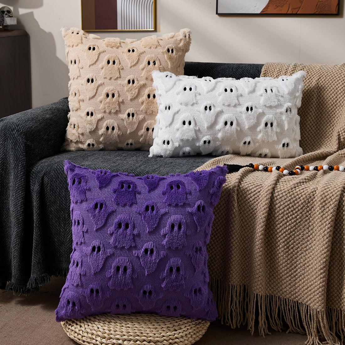 DFXSZ Halloween Ghost Pillow Covers – Set of 2 - DFXSZ Halloween Ghost Pillow Covers – Set of 2