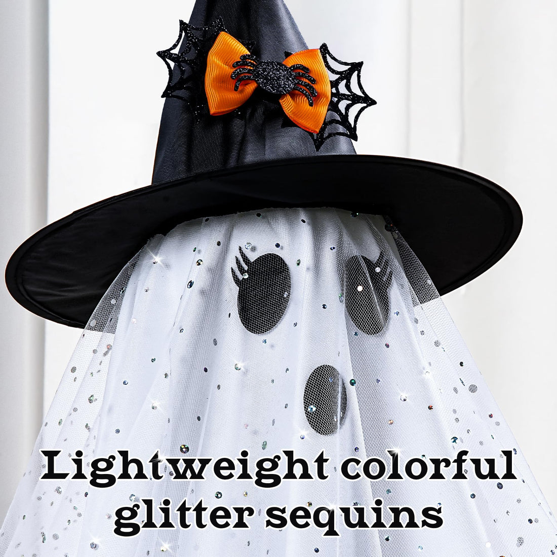 2-Pack Halloween Ghost Decorations with Remote-Controlled String Lights - 2-Pack Halloween Ghost Decorations with Remote-Controlled String Lights