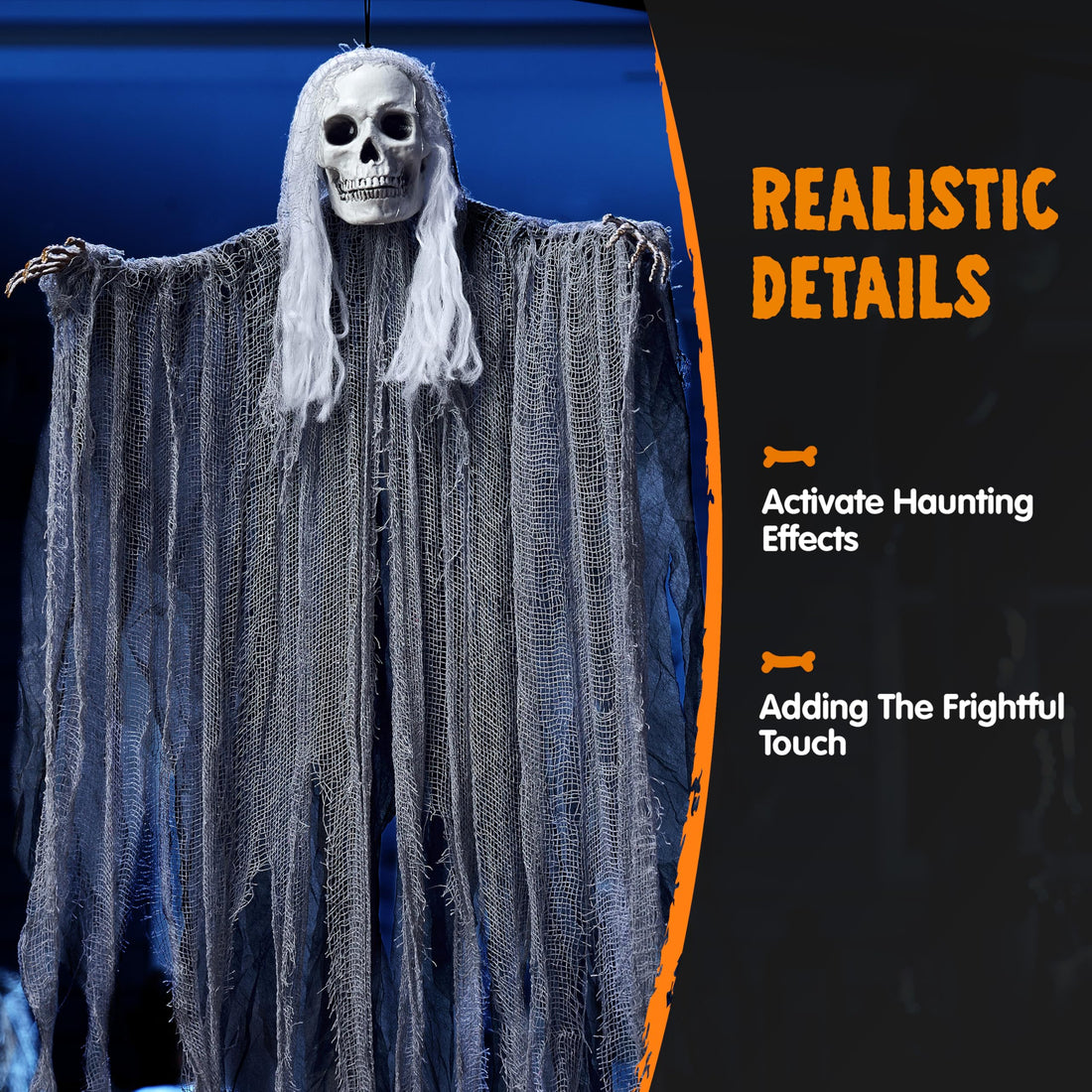 JOYIN 3-Pack Hanging Skeleton Ghosts - JOYIN 3-Pack Hanging Skeleton Ghosts