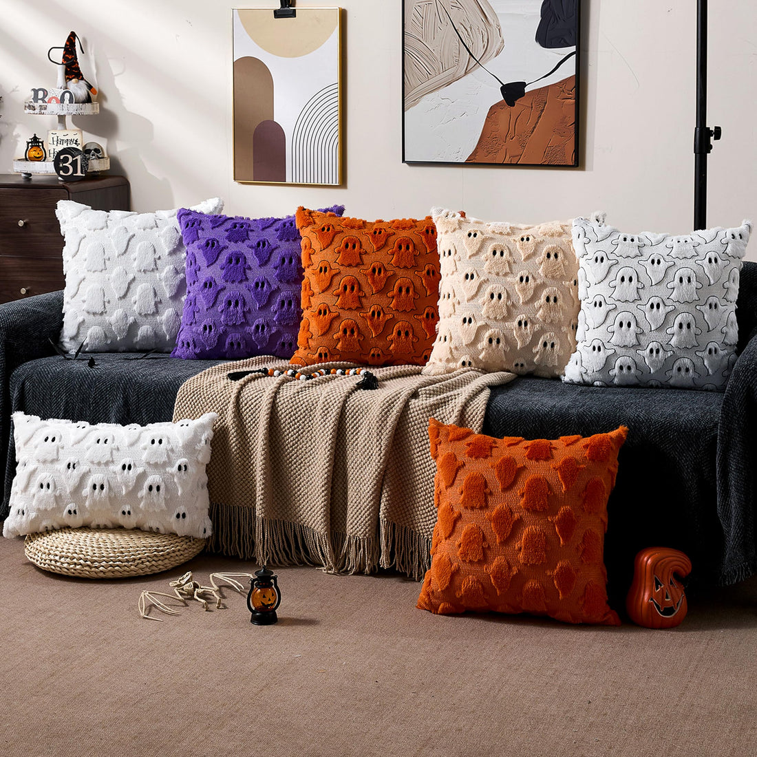 DFXSZ Halloween Ghost Pillow Covers – Set of 2 - DFXSZ Halloween Ghost Pillow Covers – Set of 2