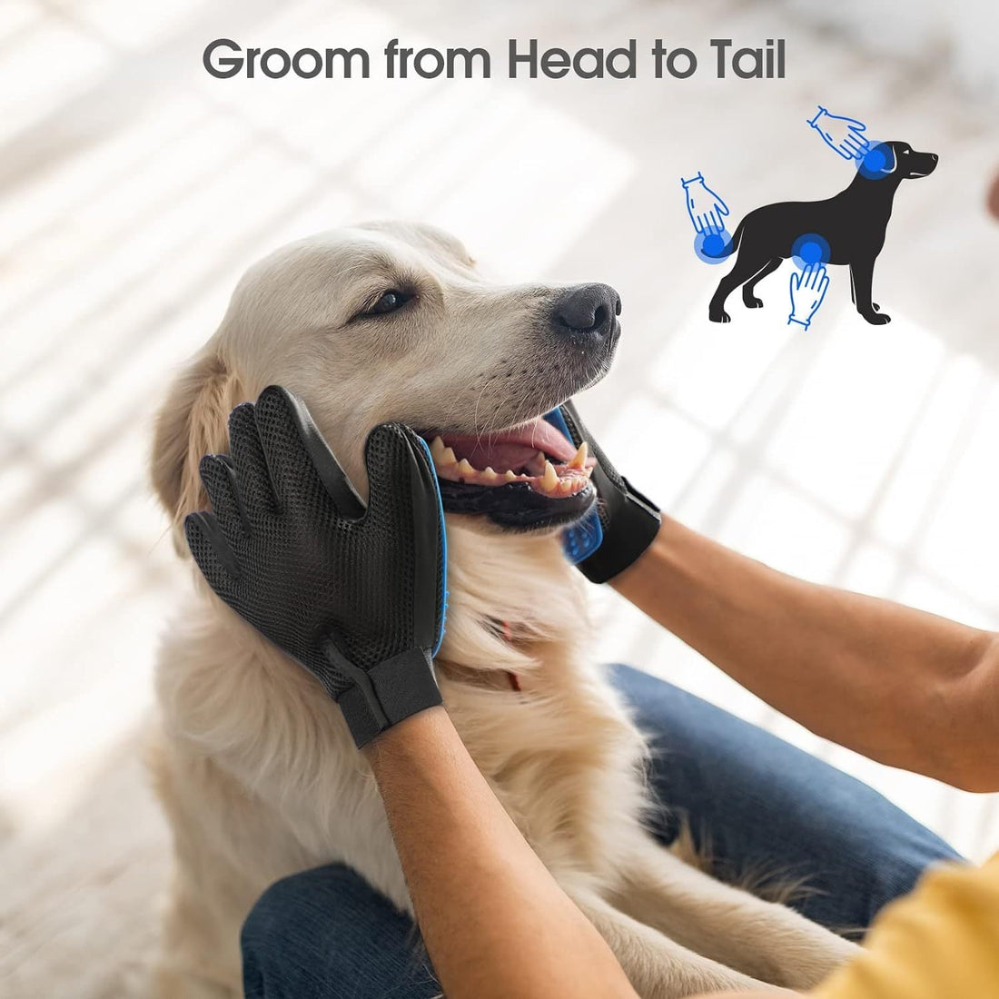 Pet Grooming Brush and Hair Remover Gloves - Pet Grooming Brush and Hair Remover Gloves