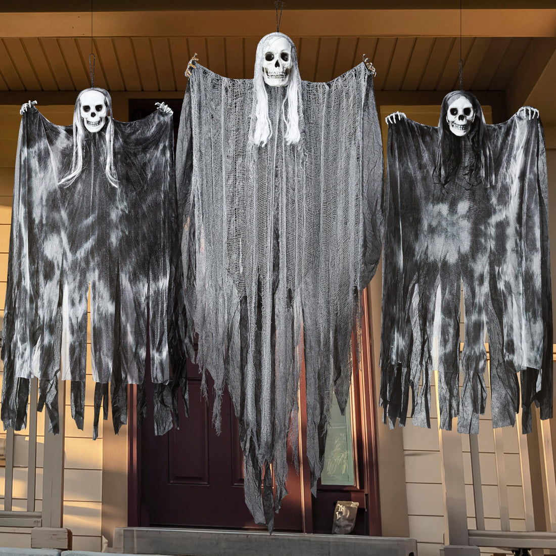 JOYIN 3-Pack Hanging Skeleton Ghosts - JOYIN 3-Pack Hanging Skeleton Ghosts