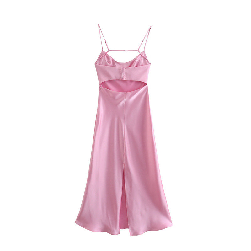 Women Camis Satin Long Dresses Elegant Sleeveless Slip Holiday Party Dresses - Women Camis Satin Long Dresses Elegant Sleeveless Slip Holiday Party Dresses