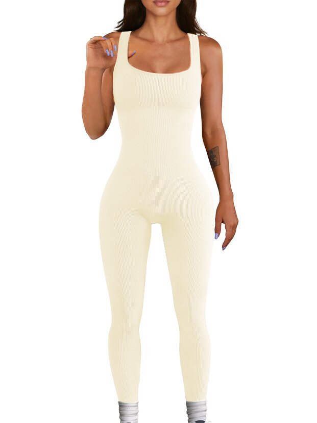 Women’s Suspender Tank Top & Tights Set - Sporty Yoga Outfit for Workouts & Casual Wear - Women’s Suspender Tank Top & Tights Set - Sporty Yoga Outfit for Workouts & Casual Wear