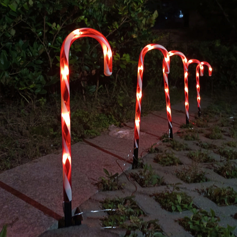 Candy Cane Family-friendly Bright Solar-Powered Lights for Christmas Celebrations - Candy Cane Family-friendly Bright Solar-Powered Lights for Christmas Celebrations