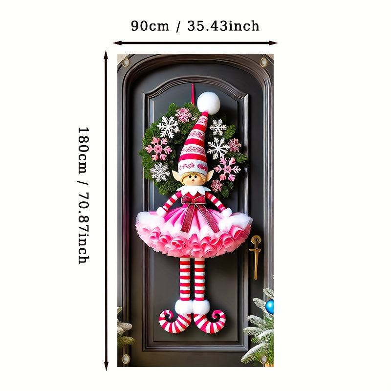 Christmas & Happy New Year Elf Door Curtain - Christmas & Happy New Year Elf Door Curtain