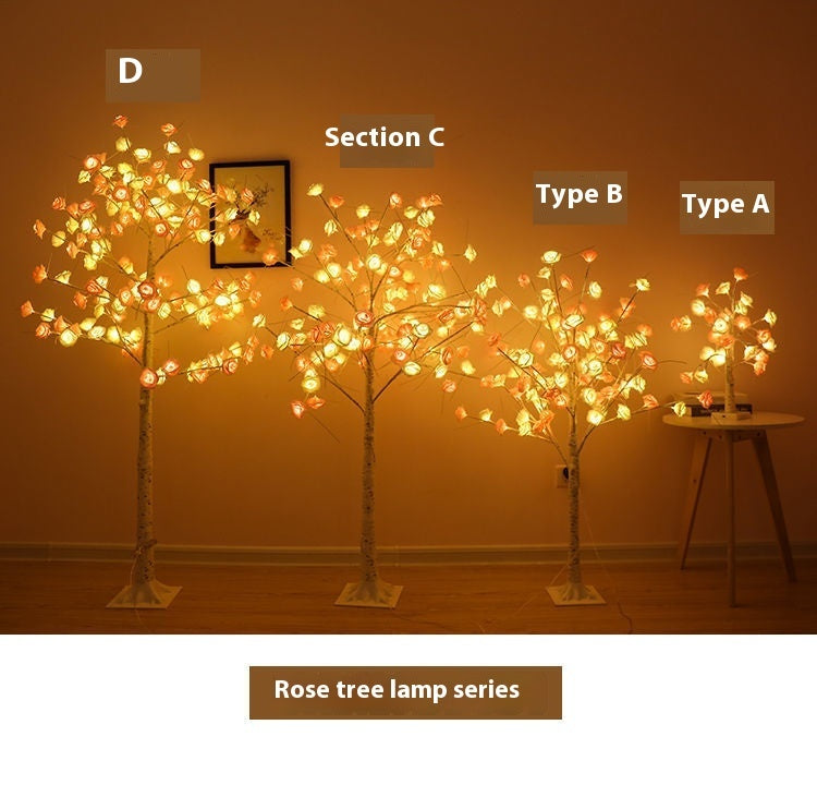 Christmas Rose Shining Tree Lamp - Christmas Rose Shining Tree Lamp