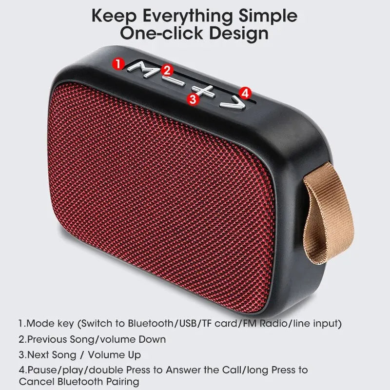 Multi-Button Rated High Portable Multi-Button Control Bluetooth Speaker