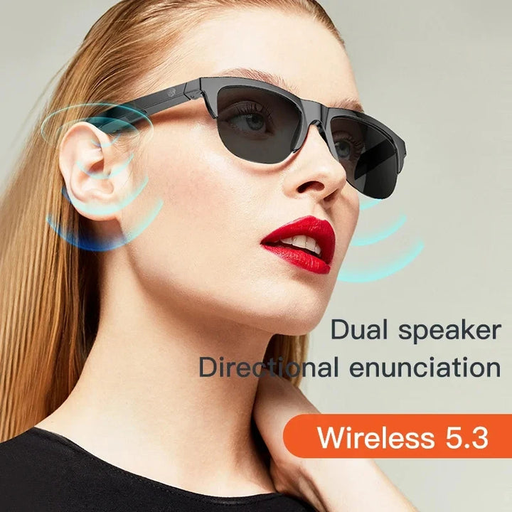 Ultra-lightweight Bluetooth 5.3 sunglasses guarantee audio freedom.