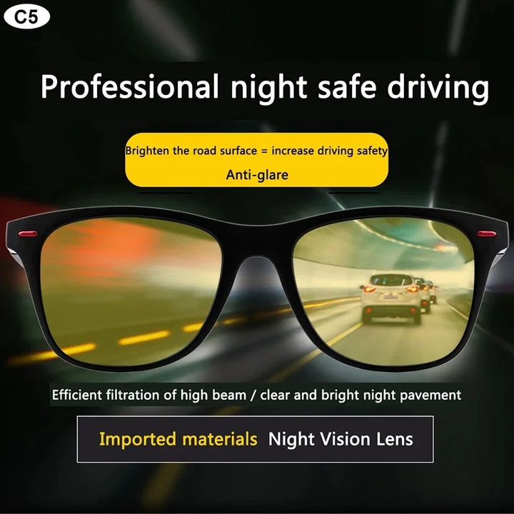 Clear Night Vision UV400 Polarized Sunglasses for Driving