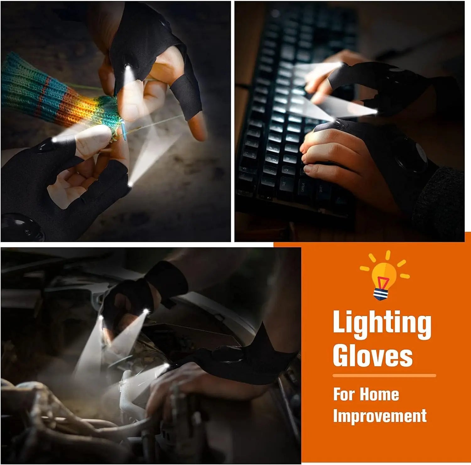 Best LED Waterproof Fingerless Gloves for Hands-Free Working