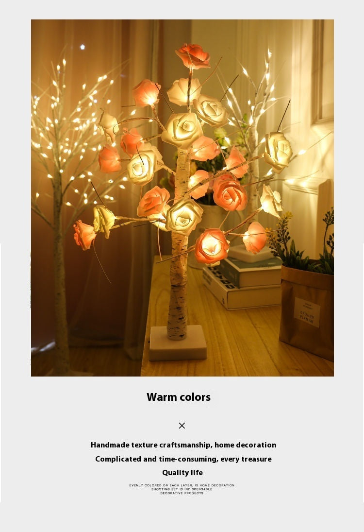 Christmas Rose Shining Tree Lamp - Christmas Rose Shining Tree Lamp