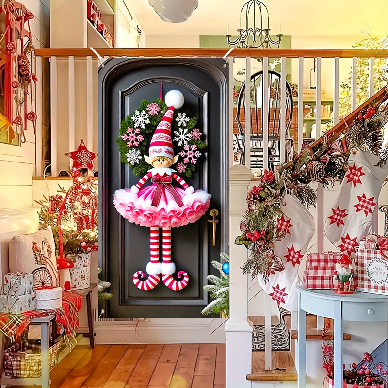 Christmas & Happy New Year Elf Door Curtain - Christmas & Happy New Year Elf Door Curtain