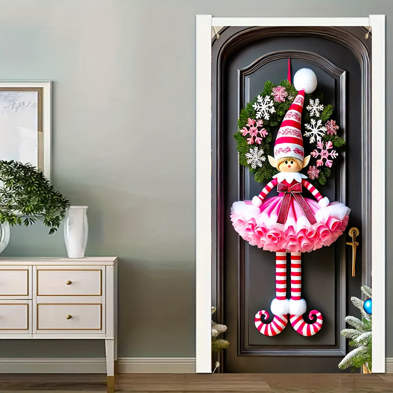 Christmas & Happy New Year Elf Door Curtain - Christmas & Happy New Year Elf Door Curtain