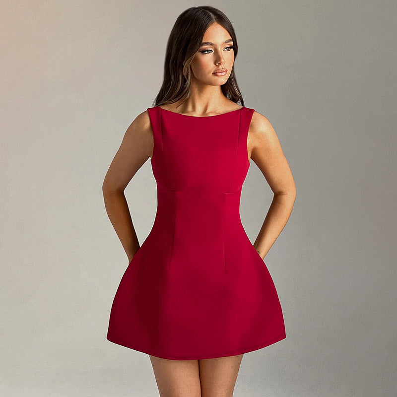 Women's Bodycon Backless Mini Dress – Sleeveless Slim Fit Summer Club Dress - Women's Bodycon Backless Mini Dress – Sleeveless Slim Fit Summer Club Dress