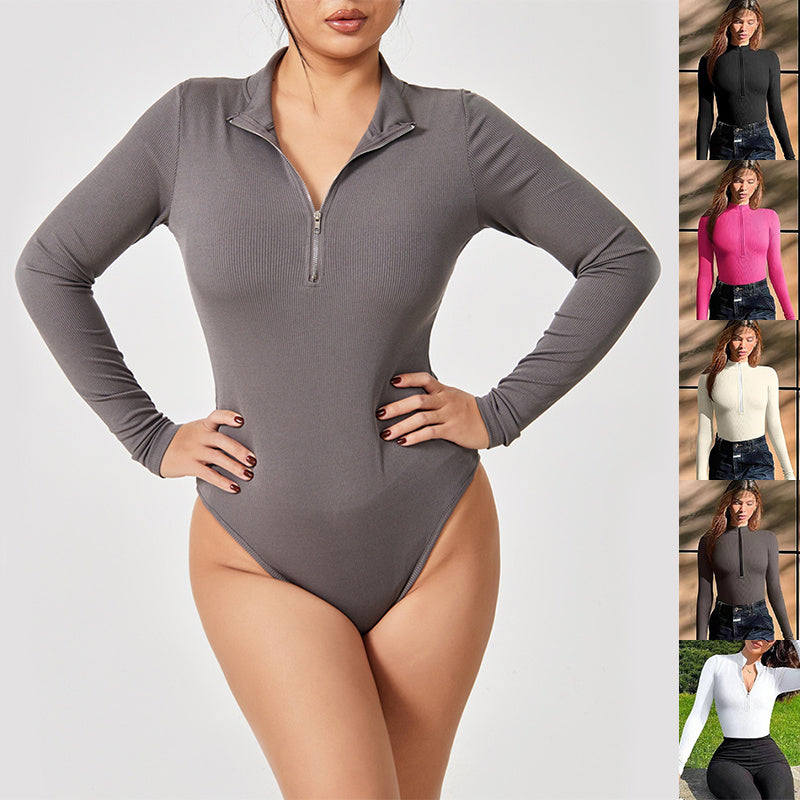 Women’s Long Sleeve Slimming Jumpsuit - Seamless Tummy Control Romper for Parties & Casual Wear - Women’s Long Sleeve Slimming Jumpsuit - Seamless Tummy Control Romper for Parties & Casual Wear